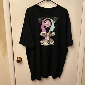 Mythical Adult T-shirt Black Size 4XL